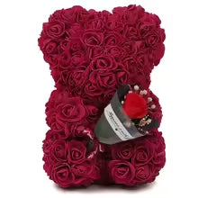 Rose Teddy Bear - Love in Bloom!